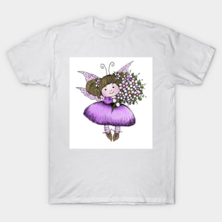 Little Pruple Flower Fairy T-Shirt